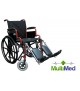 Silla con elevapiernas abatible cromada