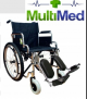 Silla de ruedas con elevapiernas abatible cromada