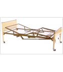 Cama p/hosp. 5 pos. C/panel esmalt. En cabeceras c/dos manivelas c/ruedas s/colchon y s/barand. 