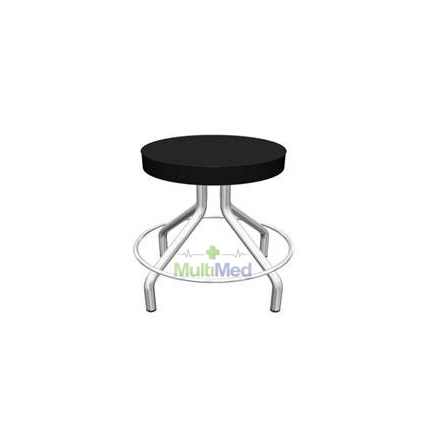 Banco gir. S/ruedas acojinado cromado 