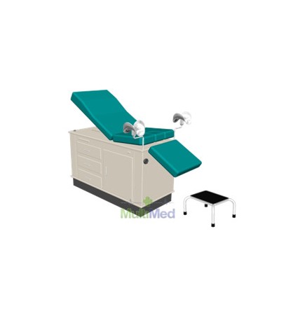 Mesa exp. Rochester c/pierneras de aluminio y banqueta de altura